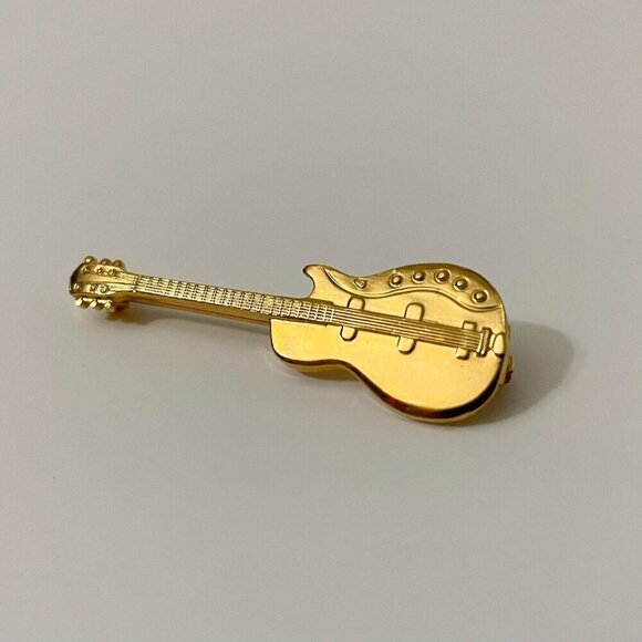 Vintage Electric Guitar Brooch Pin Unmarked - Picture 3 of 11